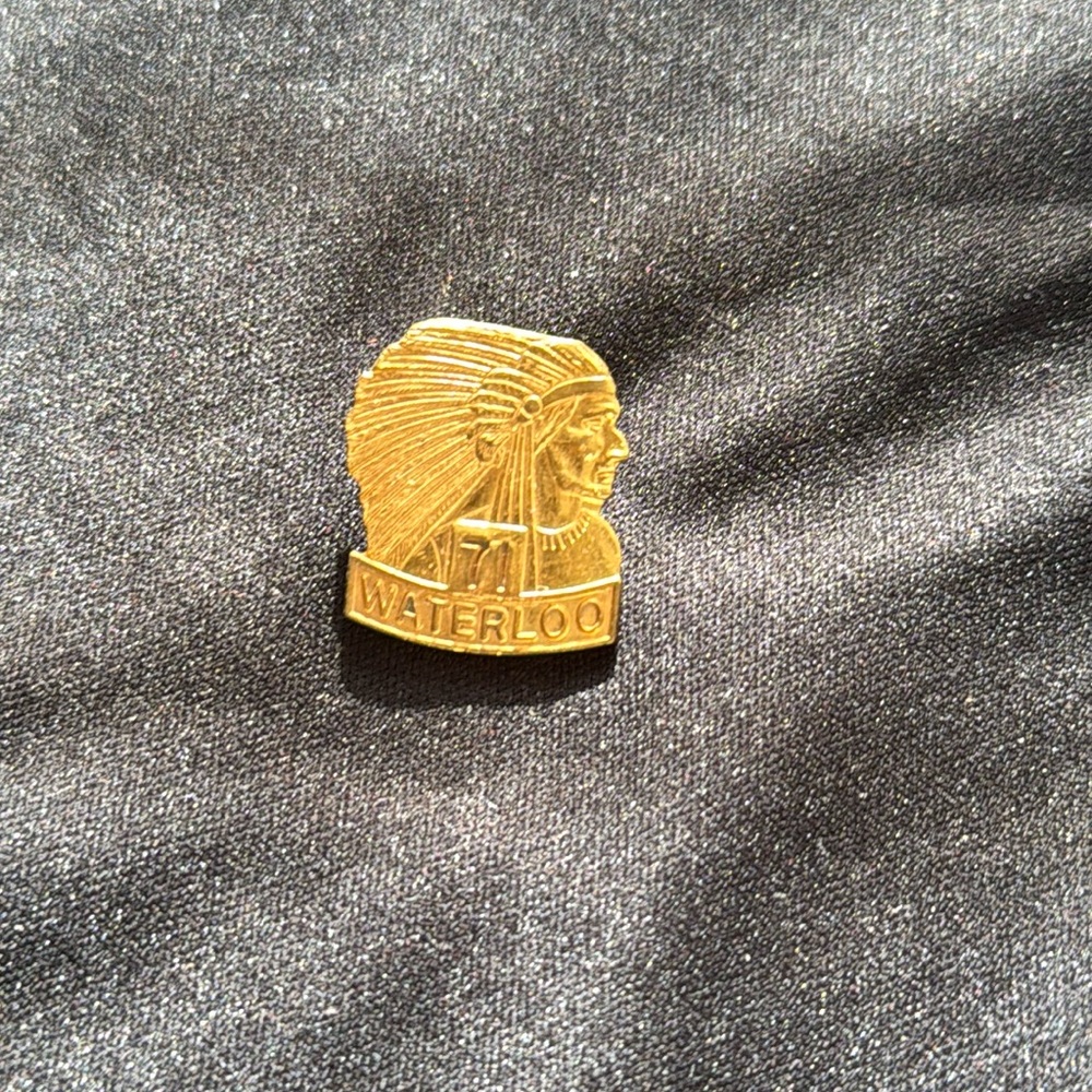 1971 Waterloo black hawk pin